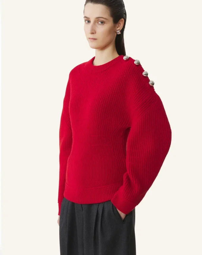 Wollpullover mit Rippstrick