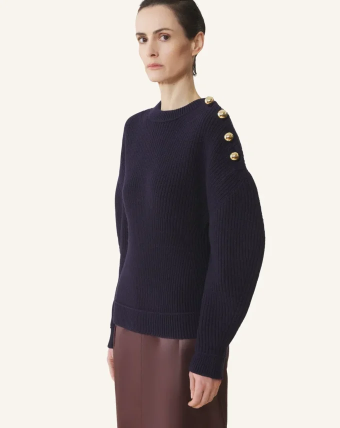 Wollpullover mit Rippstrick