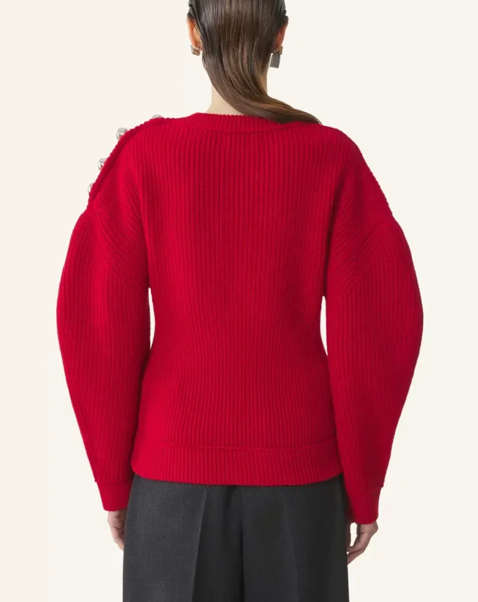 Wollpullover mit Rippstrick
