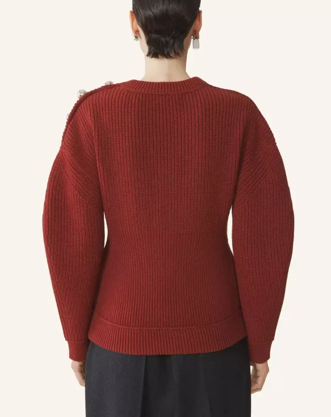 Wollpullover mit Rippstrick