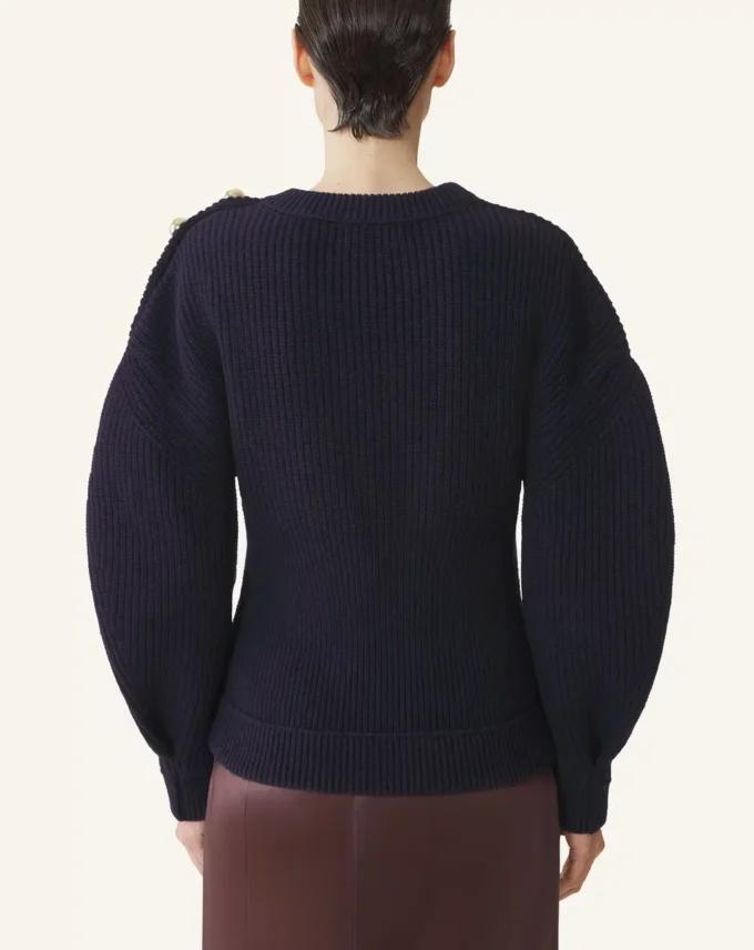 Wollpullover mit Rippstrick