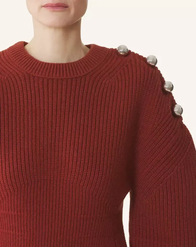 Wollpullover mit Rippstrick