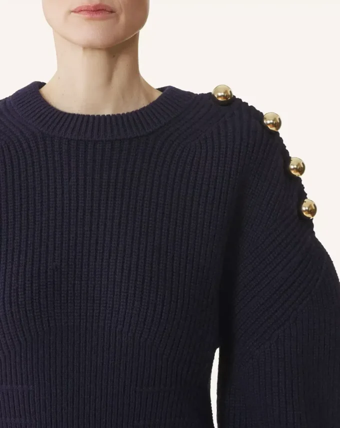 Wollpullover mit Rippstrick