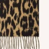 Wollschal mit Leopardenmuster