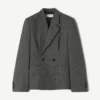 Zweireihige, taillierte Jacke aus Prince-of-Wales-Wolle Zweireihige, taillierte Jacke aus Prince-of-Wales-Wolle