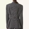 Zweireihige, taillierte Jacke aus Prince-of-Wales-Wolle Zweireihige, taillierte Jacke aus Prince-of-Wales-Wolle