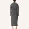 Zweireihiges Kleid aus Prince-of-Wales-Wolle Zweireihiges Kleid aus Prince-of-Wales-Wolle